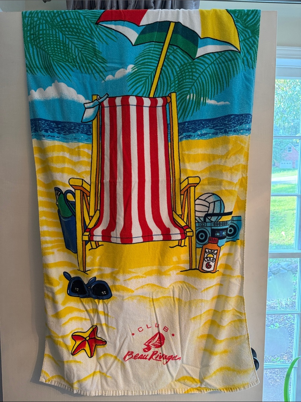 Beau Rivage Beach Towel - Red, Yellow, Blue